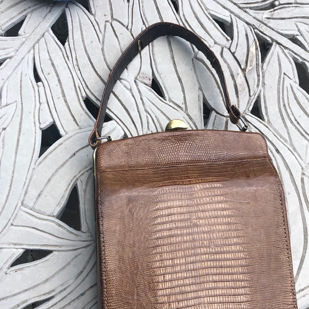 Rare authentic leather vintage handbag